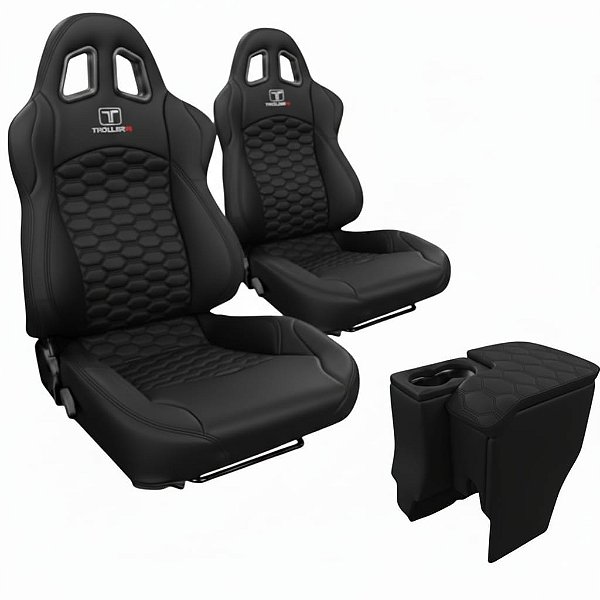 BANCO PARA TROLLER RALLYE DESIGN STRADALE EM COURVIN (PAR) + CONSOLE PRETO