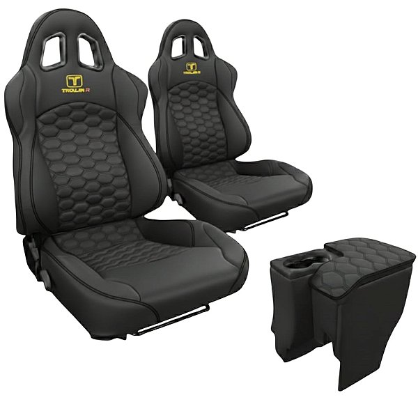 BANCO PARA TROLLER RALLYE DESIGN STRADALE EM COURVIN (PAR) + CONSOLE PRETO