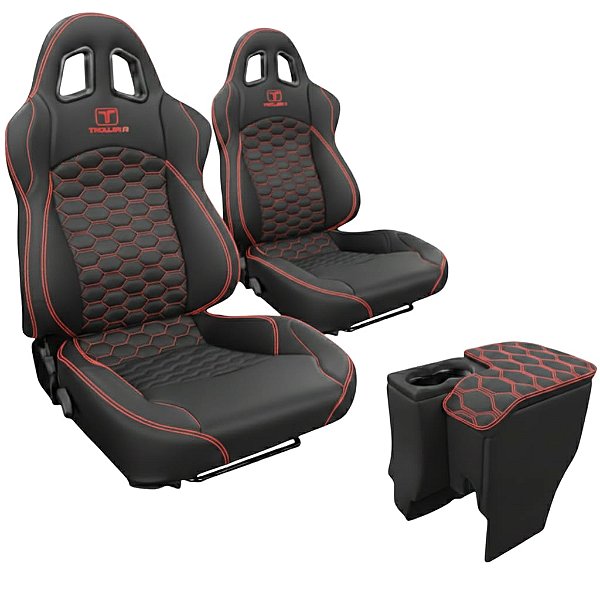 BANCO PARA TROLLER RALLYE DESIGN STRADALE EM COURVIN (PAR) + CONSOLE PRETO