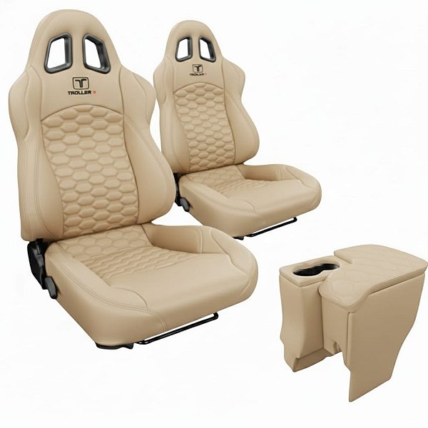 BANCO PARA TROLLER RALLYE DESIGN STRADALE EM COURVIN (PAR) + CONSOLE BEGE