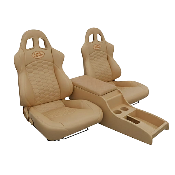 BANCO PARA LAND ROVER DEFENDER RALLYE DESIGN STRADALE EM COURVIN (PAR) + CONSOLE BEGE