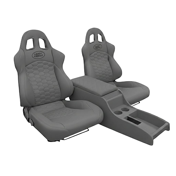 BANCO PARA LAND ROVER DEFENDER RALLYE DESIGN STRADALE EM COURVIN (PAR) + CONSOLE CINZA