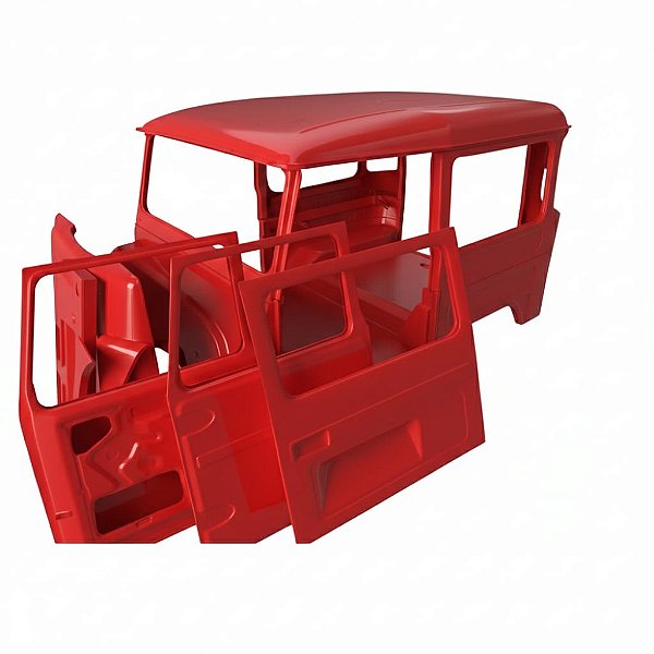 KIT CARROCERIA COMPLETO TOYOTA BANDEIRANTE CURTA VERMELHA