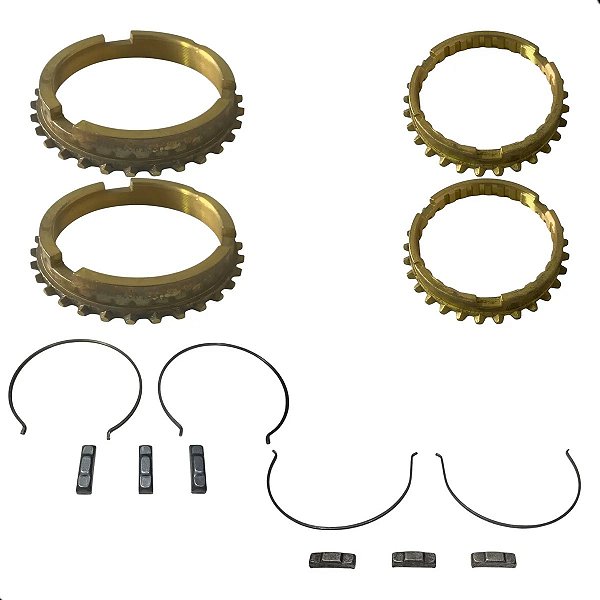 Kit Anel Sincronizador 1° À 4° Câmbio Jeep / F75 / Rural - Ford / Willys 4 Marchas