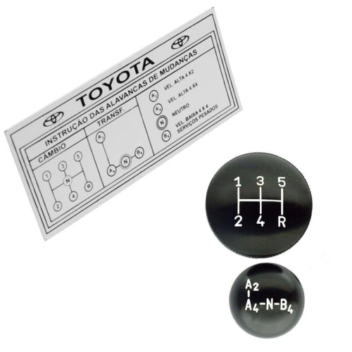 JOGO DE BOLA DE CÂMBIO + PLAQUETA TOYOTA BANDEIRANTES 5 MARCHAS RED 4X4