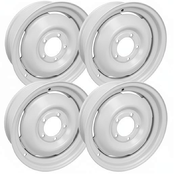 Jogo de Roda Original Ferro 16x6 Jeep Willys F75 5 Furos Branca 4un