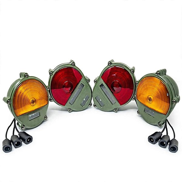 Luz De Seta Dianteiras + Traseiras Militar 4PK Verde Humvee 11614156 11614157