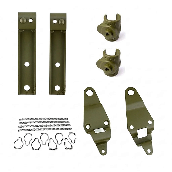 Kit Suporte do Cajado Jeep Willys MB - Padrão Original de Fábrica