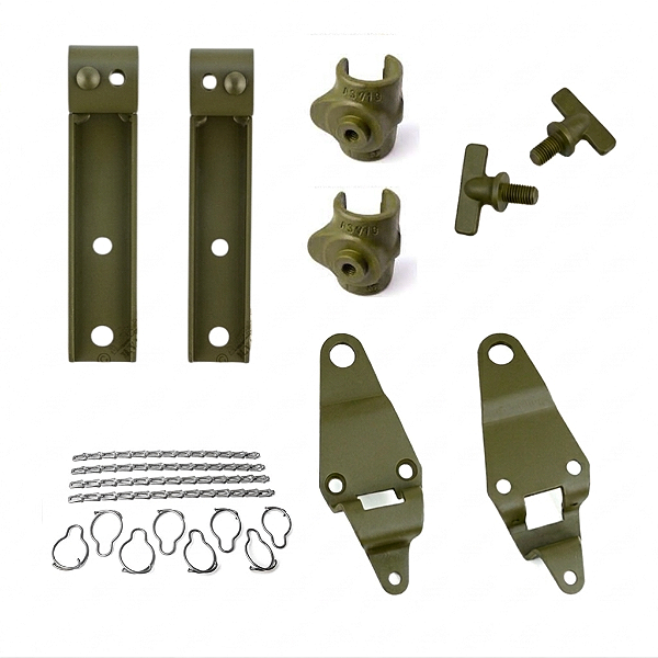 Kit Suporte do Cajado Jeep Willys MB - Padrão Original de Fábrica