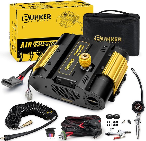 Compressor de Ar Duplo BUNKER 150 PSI (12V) – Alta Performance
