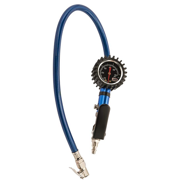 ARB ARB605A Inflador e Deflador de Monitor de Pressão de Pneus com Medidor Analógico e Mangueira Flexível em Azul