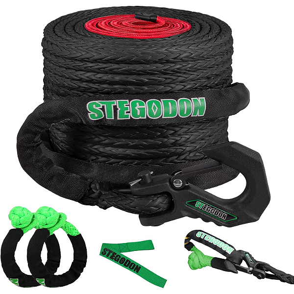 Cabo de Guincho Sintético Dyneema Premium 1/2" x 26 m - 14.515 kg (Preto)