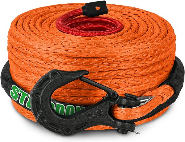 Cabo de Guincho Sintético Dyneema Premium - 3/8" x 60 pés (Laranja)