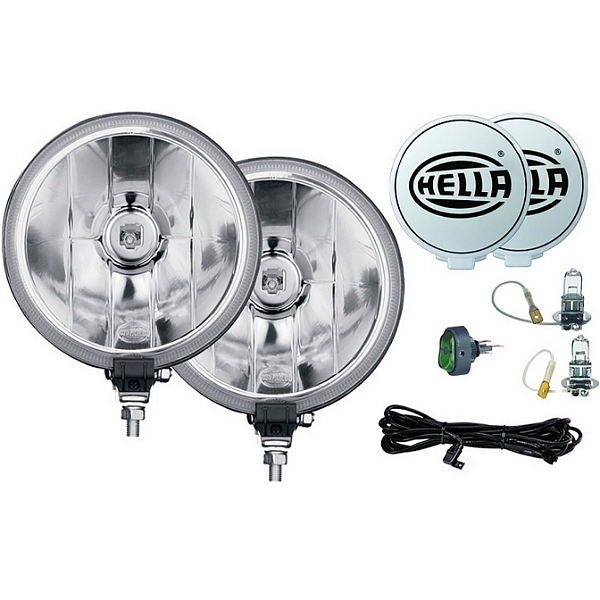 Kit de Farol de Milha Auxiliar HELLA 500FF Original (Porsche, Fusca e Clássicos)
