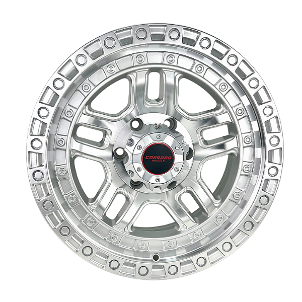 Jogo de Roda Carraro Prescott Silver Aro 17x9 (Furação 6x139,7 - ET 12)