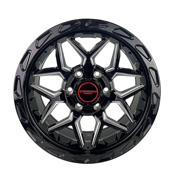 Jogo de Rodas Carraro Nashville Black Milling — Aro 17x9 6x139,7 ET0