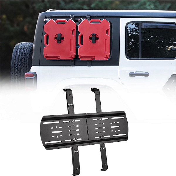 Kit Painel Molle de Janela Traseira e Suporte de Carga – Compatível com Jeep Wrangler JL (2018-2024)