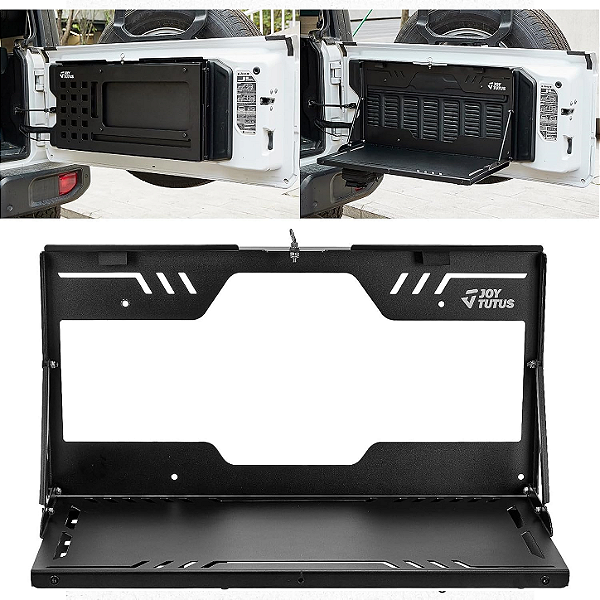 Mesa Retrátil de Porta Traseira com Painel Molle para Jeep Wrangler JL / JLU (2018-2024)