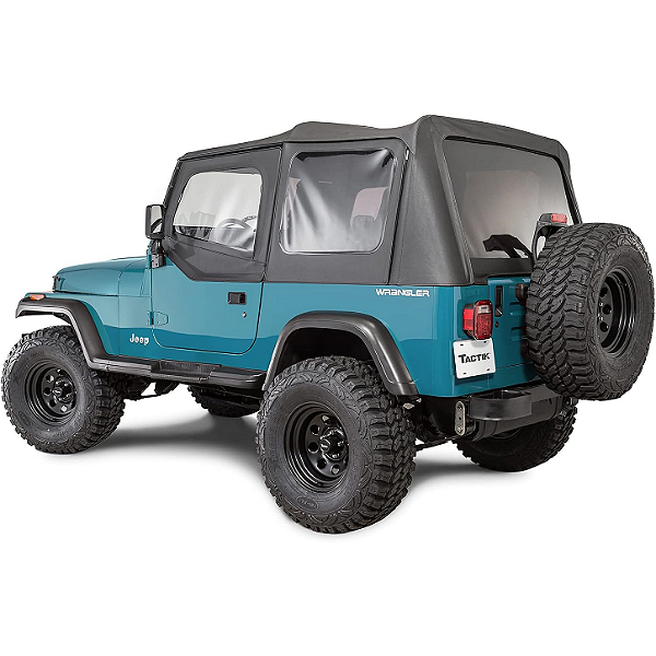 Capota de Reposição Soft Top TACTIK (Apenas Tecido) – Black Diamond com Janelas Escurecidas (Jeep Wrangler YJ | 1988 a 1995)