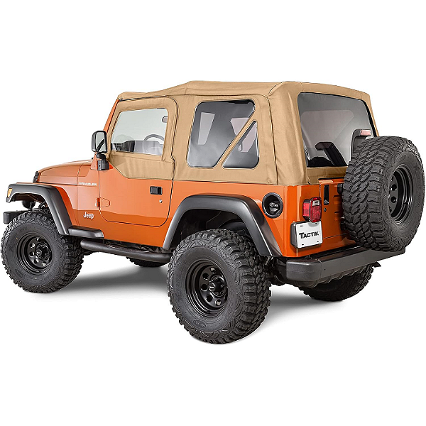Capota de Reposição Soft Top TACTIK (Apenas Tecido) – Spice Denim / Bege (Jeep Wrangler TJ | 1997 a 2006)