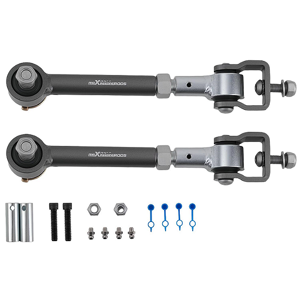 Par de Bielas de Barra Estabilizadora Dianteiras maXpeedingrods com Sistema de Desconexão Rápida (Quick Disconnects) - Para Jeep Wrangler TJ / Cherokee XJ (Lift de 2.5" a 6")