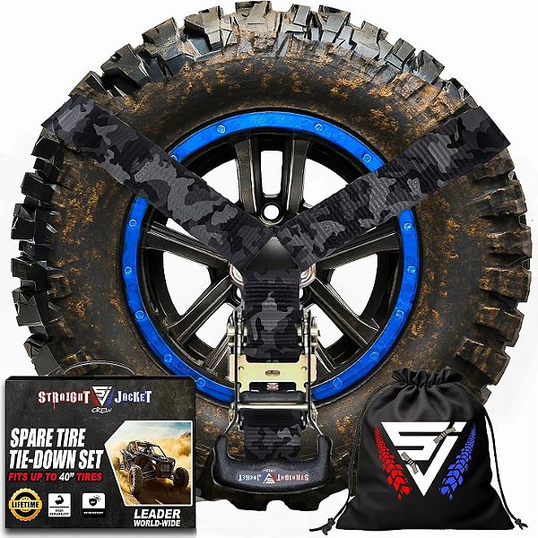 Cinta Catraca em Y de Alta Resistência para Pneu Sobressalente – UTV, Racks e Off-Road (3 Vias)