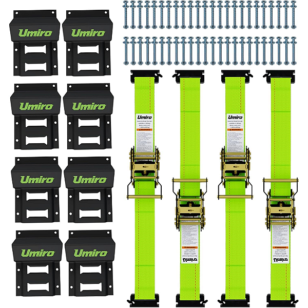 Kit de Amarração de Calço de Roda UTV / SXS – Kit com 4 Cintas Catraca Reforçadas (Sistema de Trilho)
