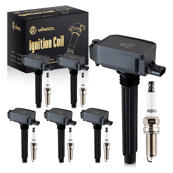 Kit de 6 Bobinas de Ignição UF807 + Velas de Ignição de Irídio – Motores V6 3.6L Pentastar (2016-2024)