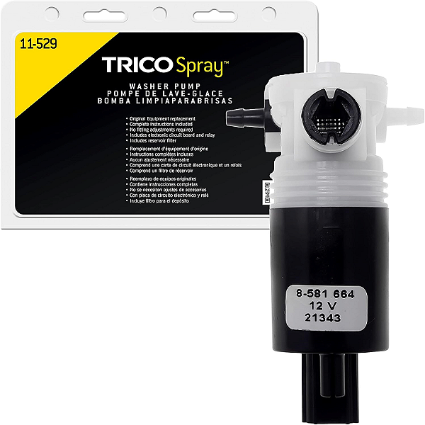 Bomba de Lavagem de Para-brisa TRICO Spray (11-529) – Chrysler, Dodge, Ford, Jeep, Land Rover