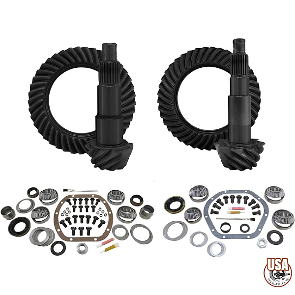Combo de Coroa e Pinhão USA Standard Gear 5.13 + Kit Master de Instalação Dianteiro e Traseiro - Jeep Wrangler JK / JKU Não-Rubicon (2007-2018)