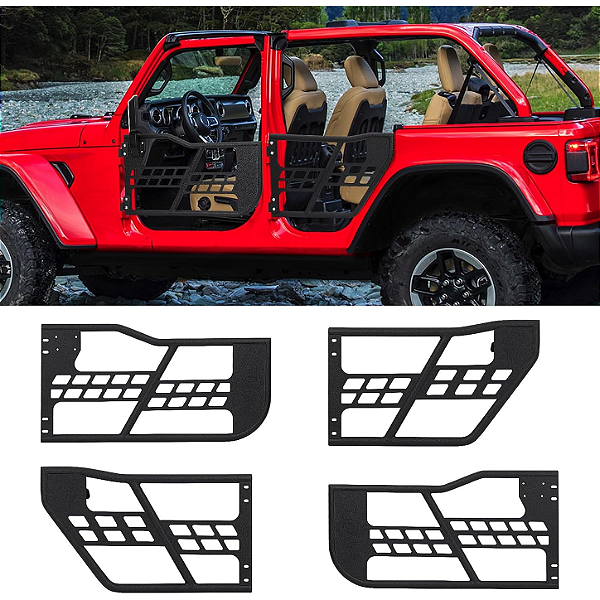 Portas Tubulares Off-Road Safari para Jeep Wrangler JK (2007-2018) – Kit Completo 4 Portas