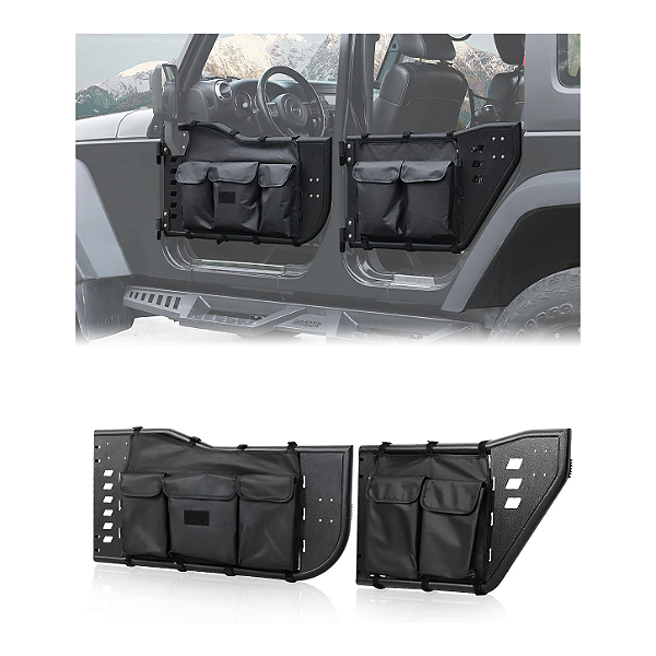 Portas Tubulares Off-Road Summer Doors com Bolsas para Jeep Wrangler JK Unlimited (2007-2018) – 4 Portas