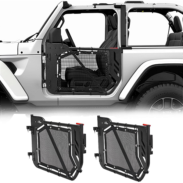 Portas Tubulares Off-Road para Jeep Wrangler JL e Gladiator JT (2018-2024) – Versão 2 Portas