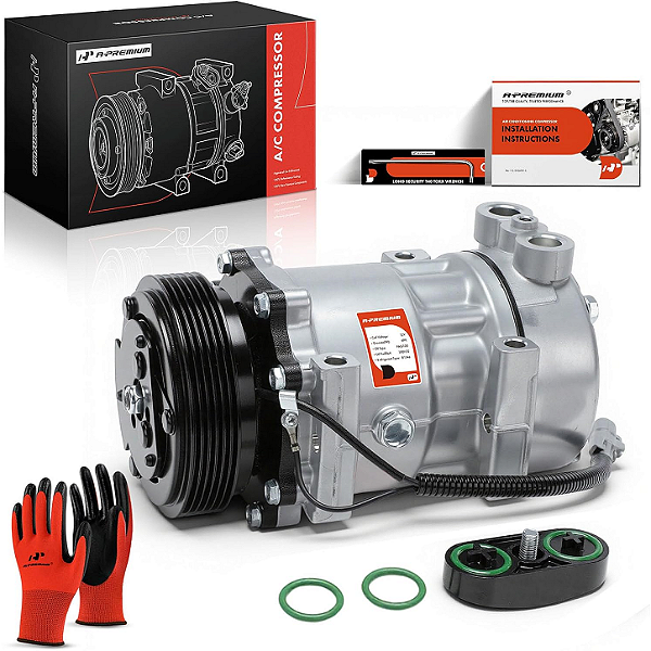 Compressor de Ar Condicionado com Embreagem A-Premium - Para Jeep Wrangler, Cherokee e Dodge Dakota (1996 a 2002) | Conector de 1 Pino