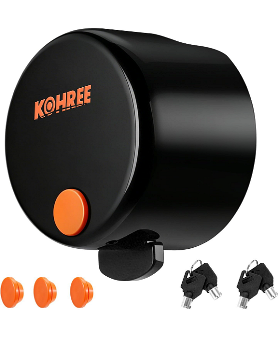 Trava de Acoplador de Reboque Resistente Kohree - Trava de Segurança Antifurto Universal em Aço Estrutural para Bocais de 1-7/8" (48mm), 2" (50mm) e 2-5/16" (58,7mm)