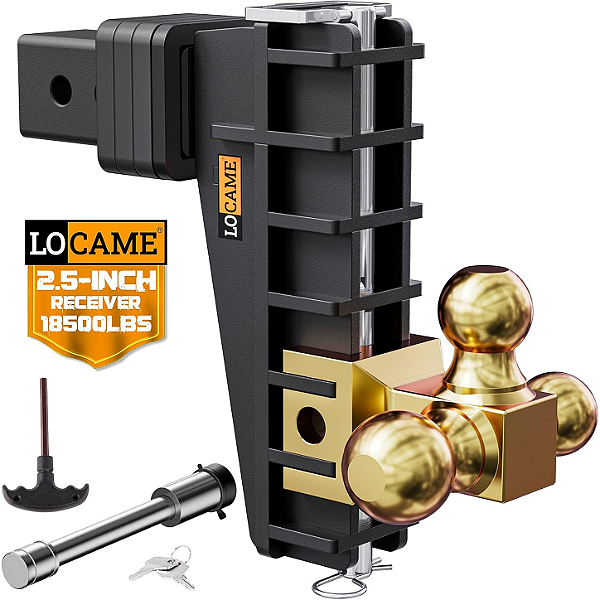 Engate Ajustavel Tri-Ball LOCAME Receptor 6cm Queda 20cm Dourado - Dodge Ram