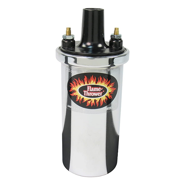 Bobina Pertronix Flame-Thrower Cromada Canister Óleo Performance