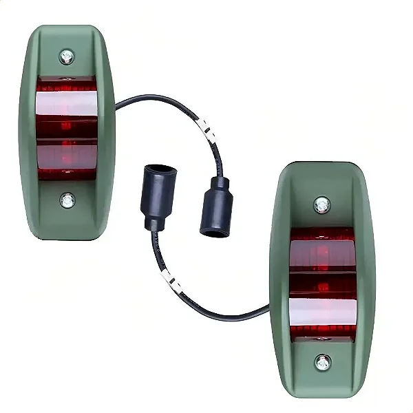Par Lanterna Marcadora Vermelha Militar Humvee HMMWV M35 MS35423-2 24V
