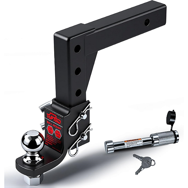 Engate Reboque Ajustável 25cm Drop Preto Fosco 2"