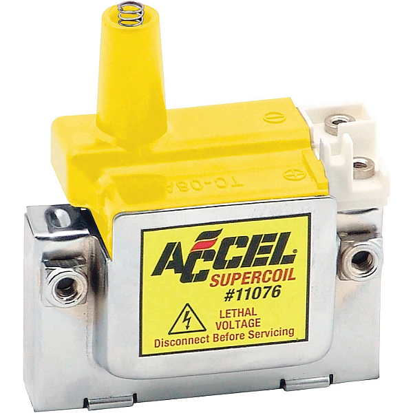 Bobina de Igniçao Amarela Accel 11076 Substitui Tampa Distribuidor