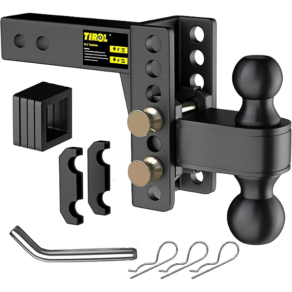 Engate Ajustável TIROL 2" Drop 10" Bola Dupla Carbon Steel 12.5K