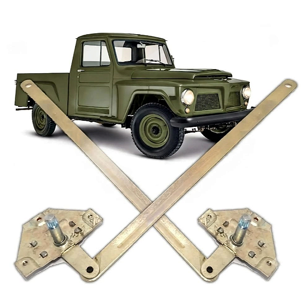 Par Comando Macaneta Interna Porta Rural F75 Aero Willys 1967 A 1977