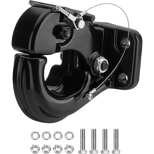Gancho G Engate Pintle Hook Forjado 30T Para Anel Lunette 2.5 A 3" Caminhão Militar