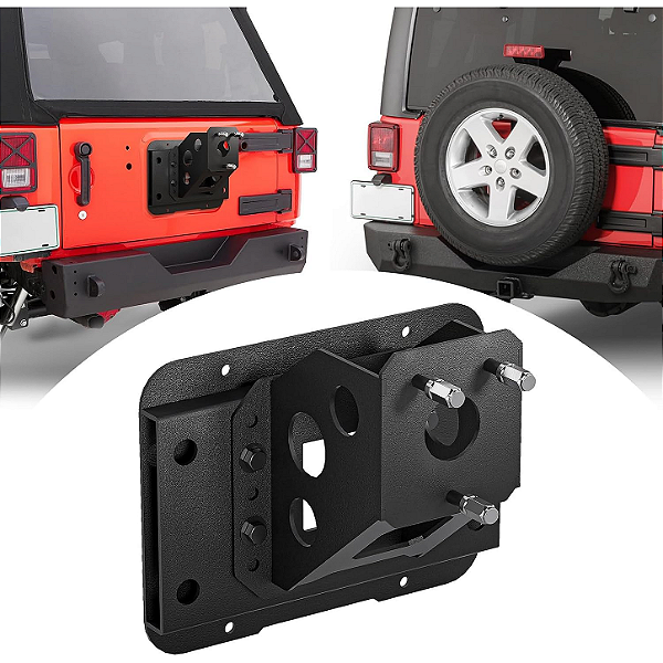 Suporte de Estepe Pneu Sobressalente Ajustável Jeep Wrangler JK JKU Unlimited