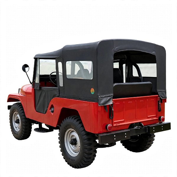 Capota Fixa Preta Jeep Ford Willys CJ5 1955 a 1983 Completa Gaúcha