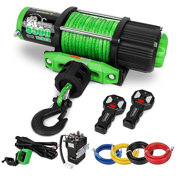 Guincho Eletrico Stegodon 5500lbs 12V Corda Sintetica 4x4