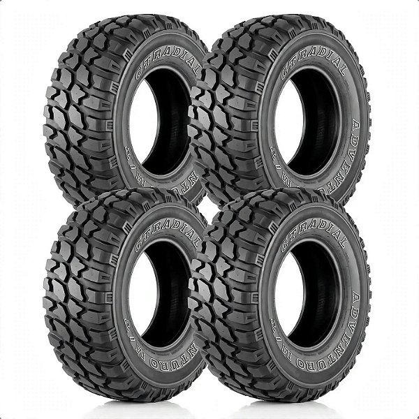 Jogo 4 Pneus 33x12.50R15 GT Radial Adventuro MT 108Q OWL Mud 4x4