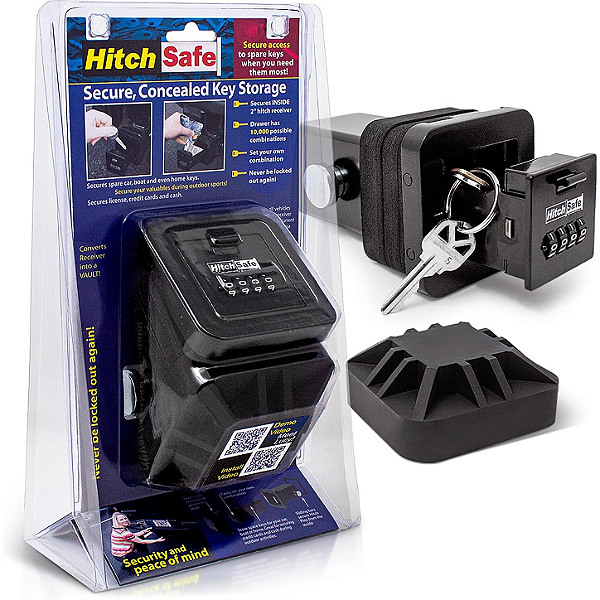 Cofre Para Reboque Oculto HitchSafe HS7000 Para Chaves e Documentos Ponteira 50x50cm