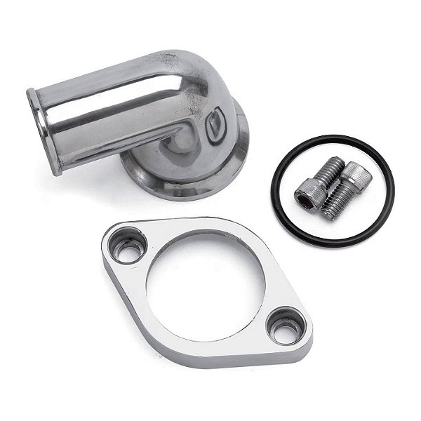 Caixa de Termostato Alumínio Cromado Edelbrock 4818 Chevy V8
