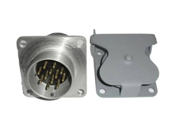 TOMADA 12 PINOS VIATURA MILITAR PLUG MACHO